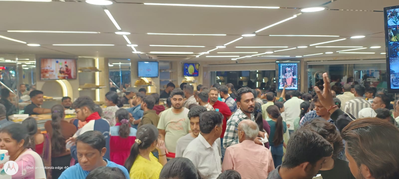 Festival crowd at Jagdish Sweets